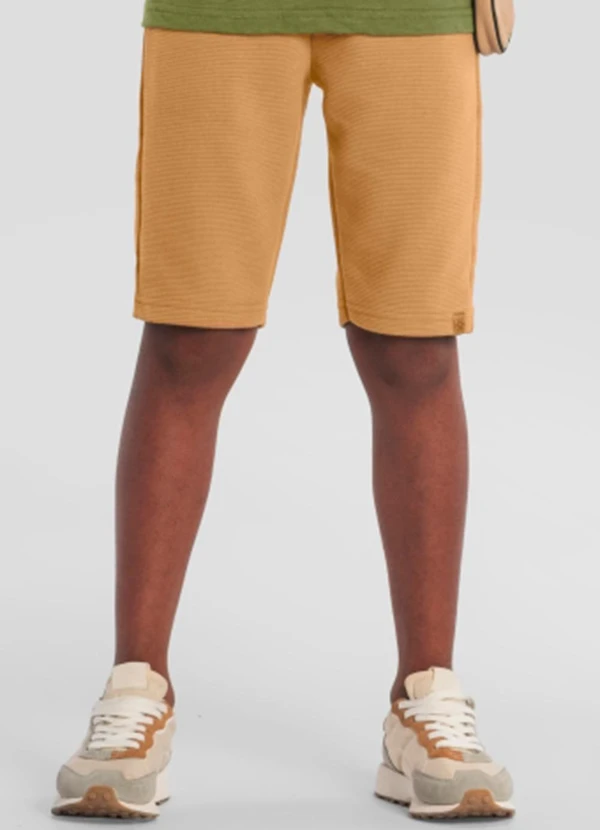 Brandili - Bermuda Infantil Menino Canelada Marrom