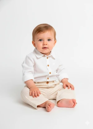 Lik Boys - Calça com Bolsos em New Montana Bege - LIK BOYS