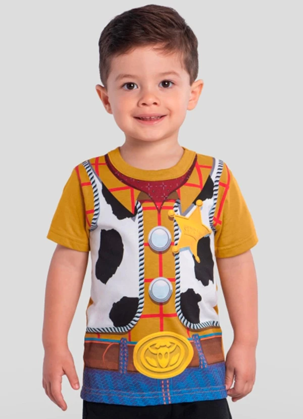 Brandili - Camiseta Infantil Unissex do Toy Story Amarelo