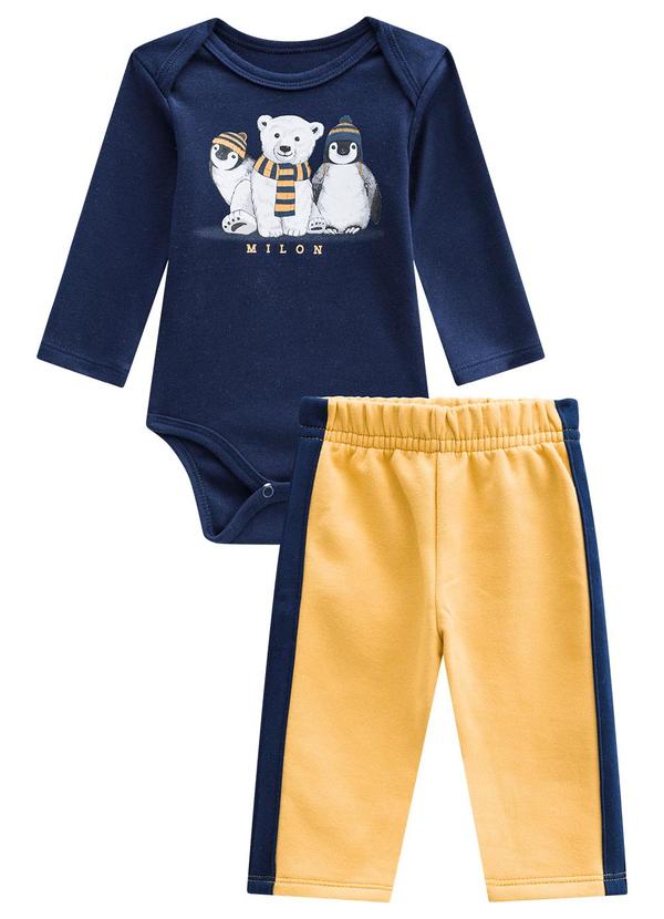 Milon - Conjunto Bebê Menino Bichinhos Azul