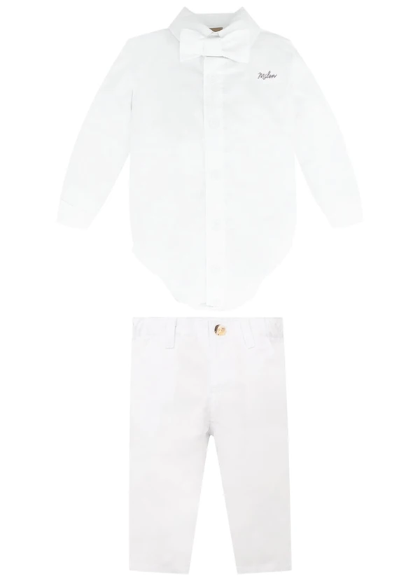 Milon - Conjunto Bebê Menino  Branco