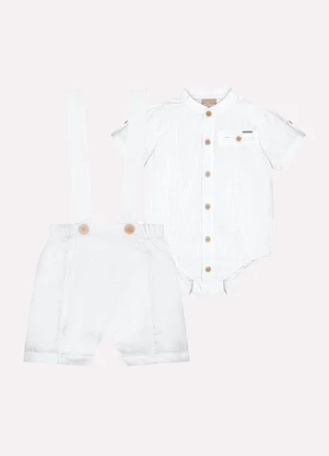 Milon - Conjunto Bebê Menino Branco - MILON