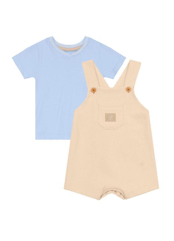Brandili Mundi - Conjunto Bebê Menino com Jardineira Azul