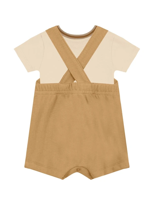 Brandili Mundi - Conjunto Bebê Menino com Jardineira Bege 3