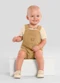 Brandili Mundi - Conjunto Bebê Menino com Jardineira Bege - variação: Bege