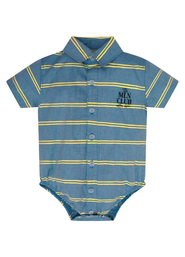 Milon - Conjunto Bebê Menino Listras Amarelo 2