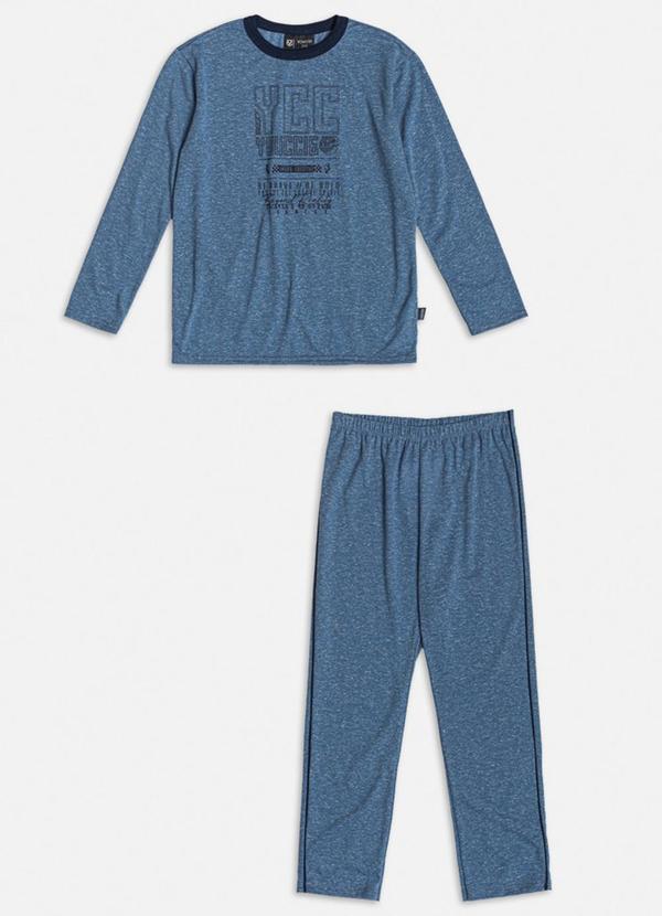 Youccie - Conjunto Camiseta Manga Longa e Calça Azul