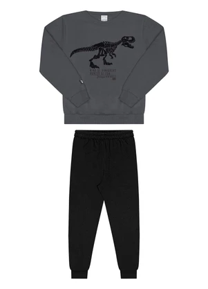 Alakazoo - Conjunto Felpado com Calça e Blusão Cinza - ALAKAZOO