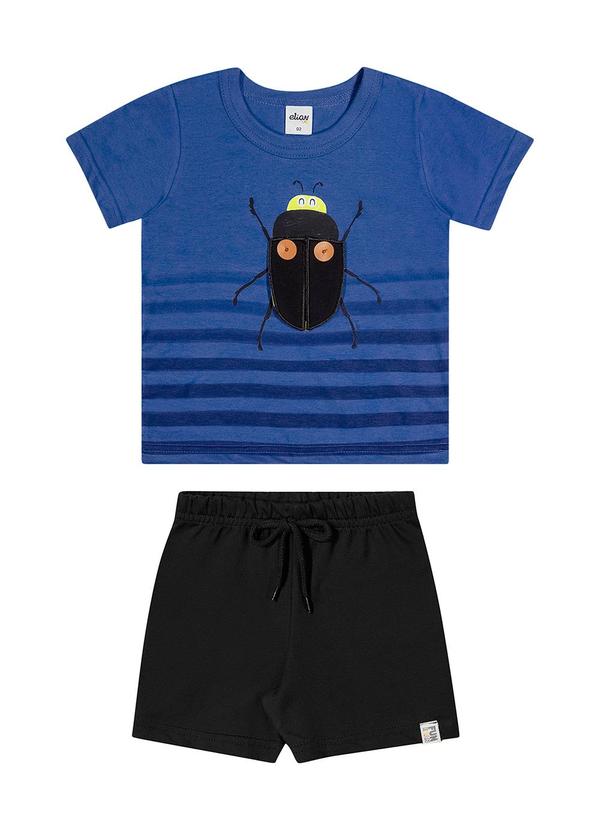 Elian - Conjunto Infantil Camiseta e Bermuda Azul 2