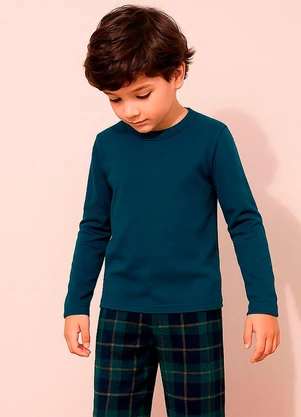 Bugbee - Conjunto Infantil em Malha Azul - BUGBEE