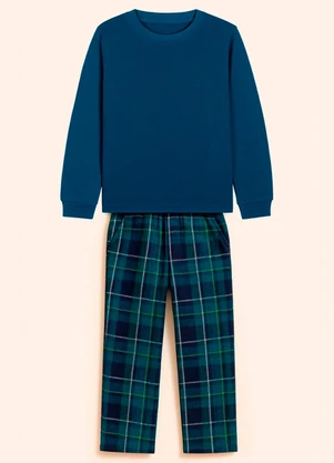 Bugbee - Conjunto Infantil em Malha Azul - BUGBEE