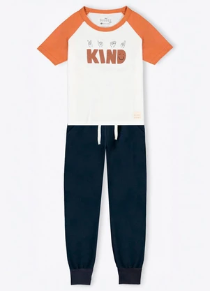 Bugbee - Conjunto Infantil em Malha Branco - BUGBEE