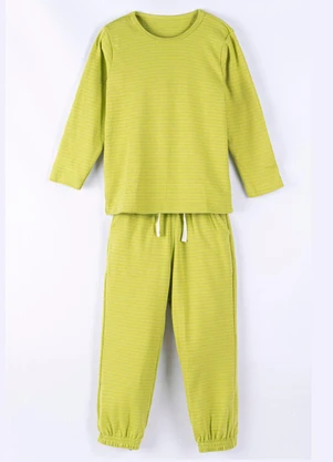 Bugbee - Conjunto Infantil em Malha e Suedine Verde - BUGBEE