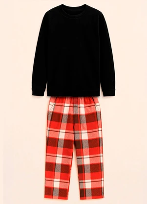 Bugbee - Conjunto Infantil em Malha Preto - BUGBEE