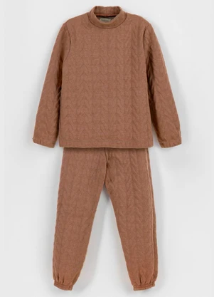 Bugbee - Conjunto Infantil em Malha Texturizada Cinza - BUGBEE