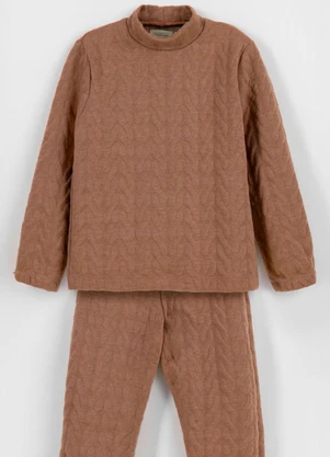 Bugbee - Conjunto Infantil em Malha Texturizada Cinza - BUGBEE