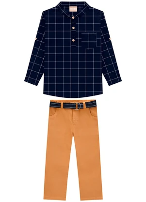 Milon - Conjunto Infantil Menino  Azul - MILON