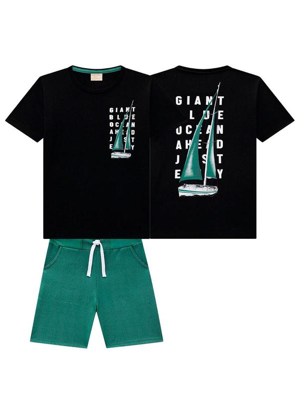 Milon - Conjunto Infantil Menino Barco Preto