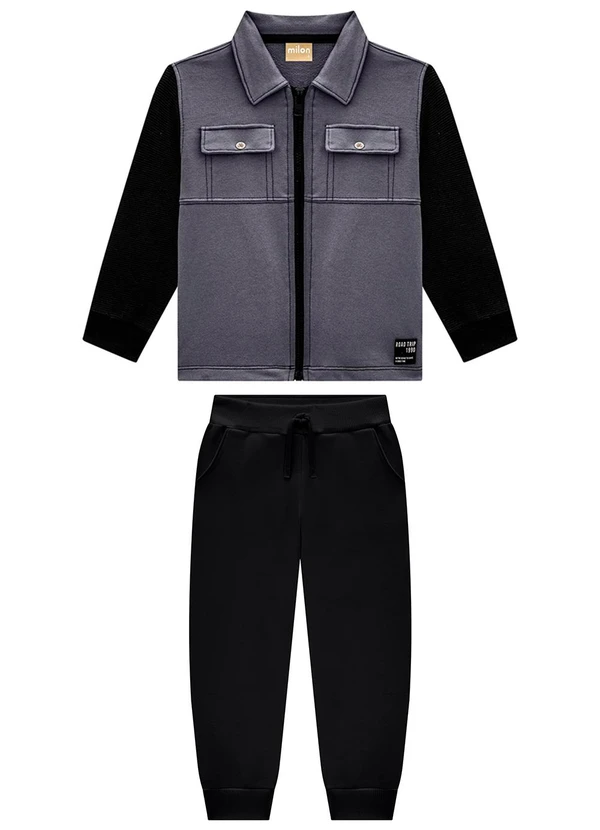 Milon - Conjunto Infantil Menino Cinza