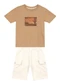 Brandili Mundi - Conjunto Infantil Menino de Cacto Azul - variação: Marrom