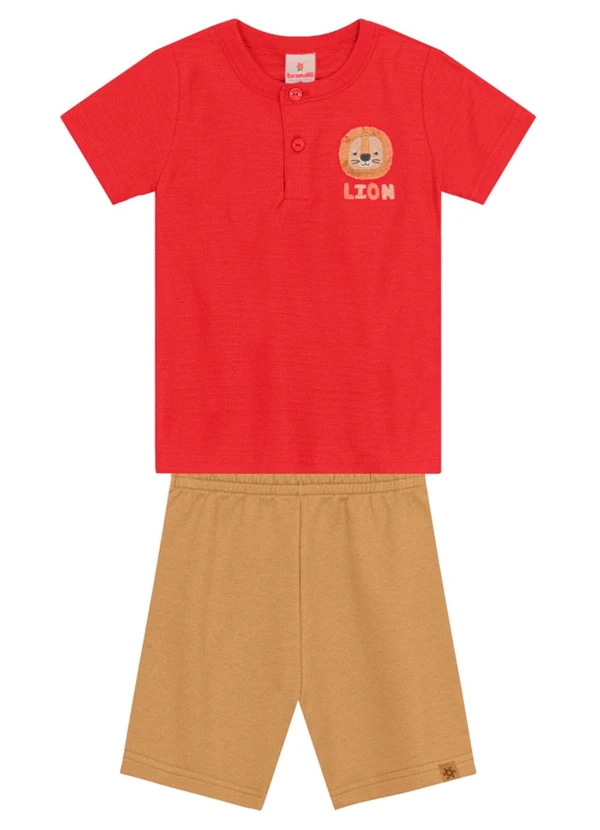 Brandili - Conjunto Infantil Menino de Leãozinho Vermelho 2