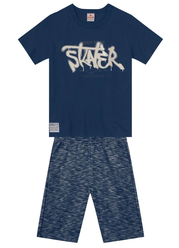 Brandili - Conjunto Infantil Menino de Skate Azul