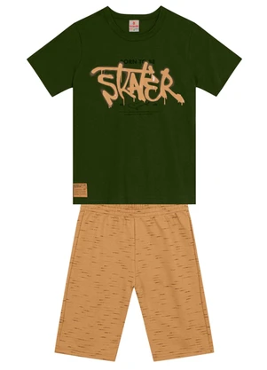 Brandili - Conjunto Infantil Menino de Skate Azul - BRANDILI