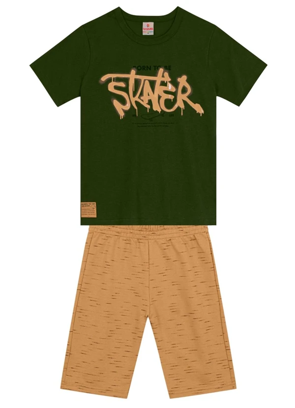 Brandili - Conjunto Infantil Menino de Skate Azul