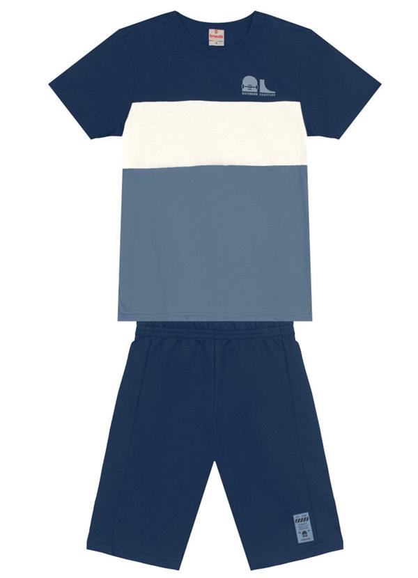 Brandili - Conjunto Infantil Menino de Skate Azul