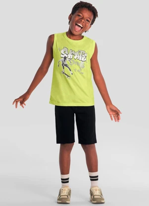 Brandili - Conjunto Infantil Menino de Skate Verde - BRANDILI