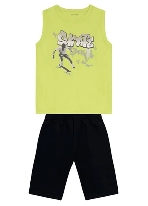 Brandili - Conjunto Infantil Menino de Skate Verde - BRANDILI