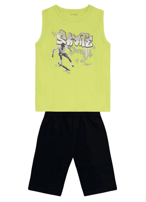 Brandili - Conjunto Infantil Menino de Skate Verde 2