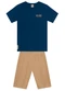 Brandili - Conjunto Infantil Menino de Surf Bege - variação: Azul
