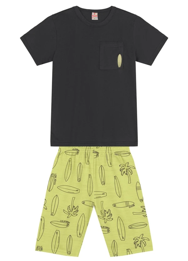 Brandili - Conjunto Infantil Menino de Surf Cinza