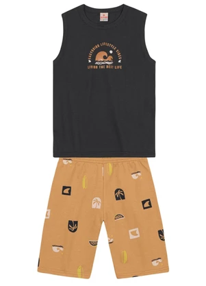 Brandili - Conjunto Infantil Menino de Surf em Gel Cinza - BRANDILI