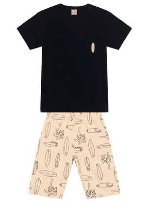 Brandili - Conjunto Infantil Menino de Surf Preto - BRANDILI
