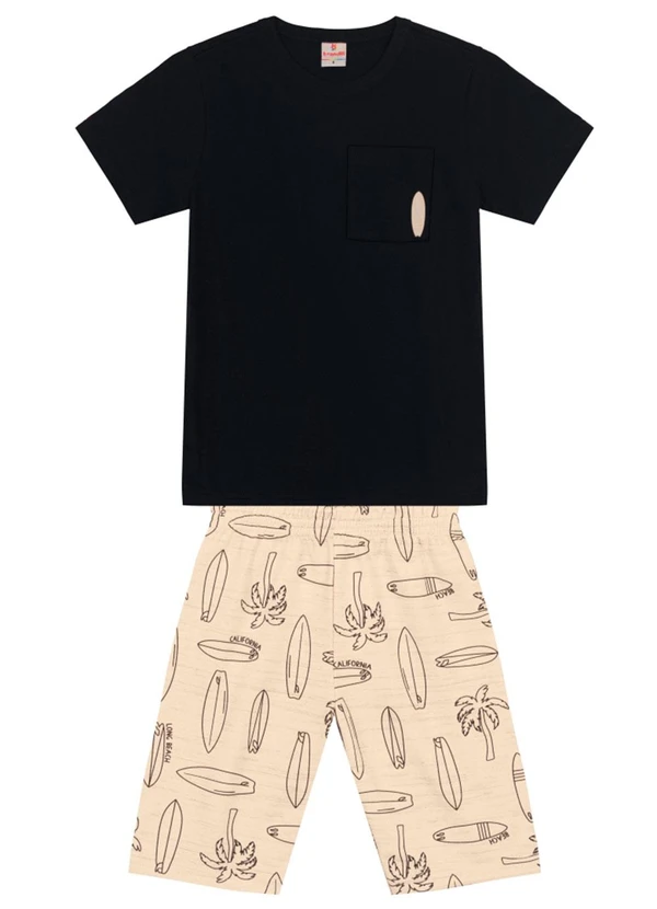 Brandili - Conjunto Infantil Menino de Surf Preto 1