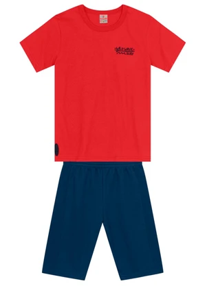 Brandili - Conjunto Infantil Menino de Surf Vermelho - BRANDILI