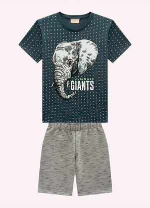 Milon - Conjunto Infantil Menino Elefante Cinza - MILON