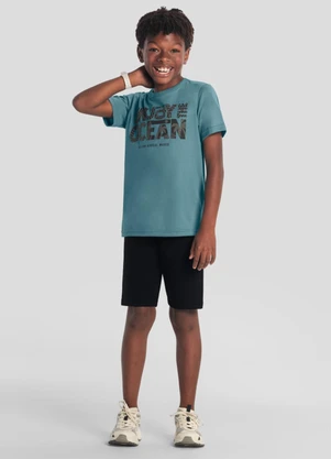 Brandili - Conjunto Infantil Menino em Puff Azul - BRANDILI