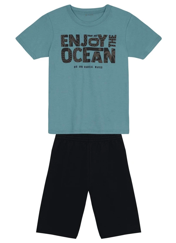 Brandili - Conjunto Infantil Menino em Puff Azul 2