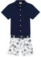 Milon - Conjunto Infantil Menino Estampa  Azul - variação: Azul