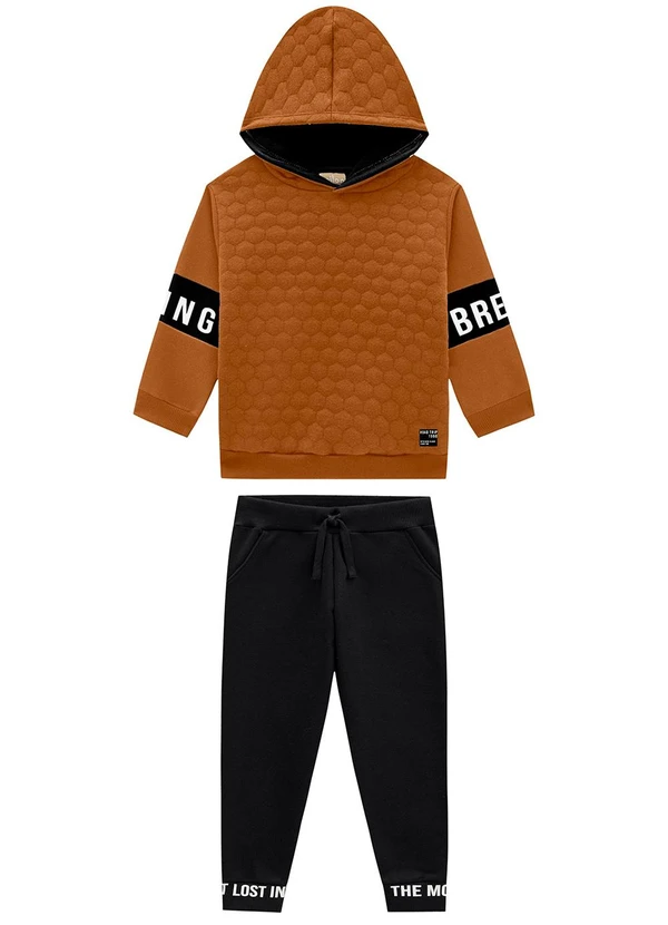 Milon - Conjunto Infantil Menino Lettering Amarelo