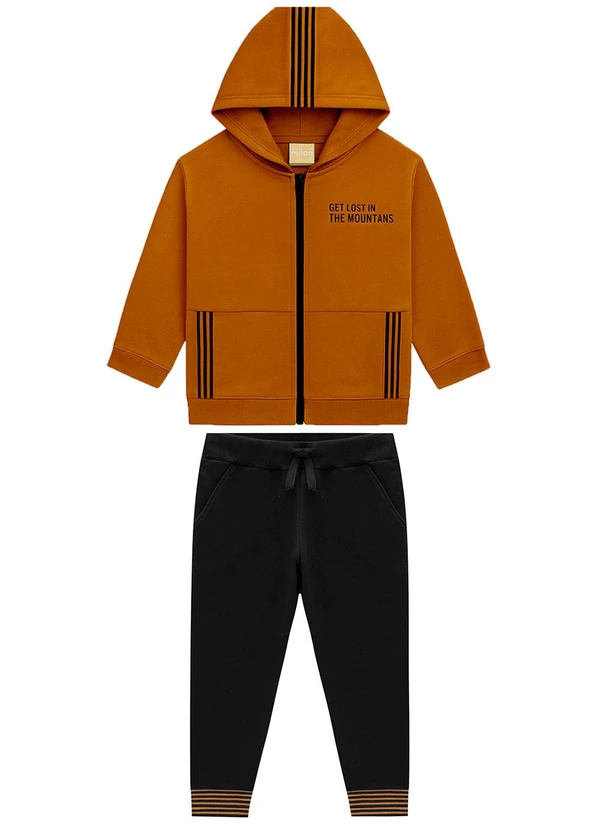 Milon - Conjunto Infantil Menino Lettering Amarelo