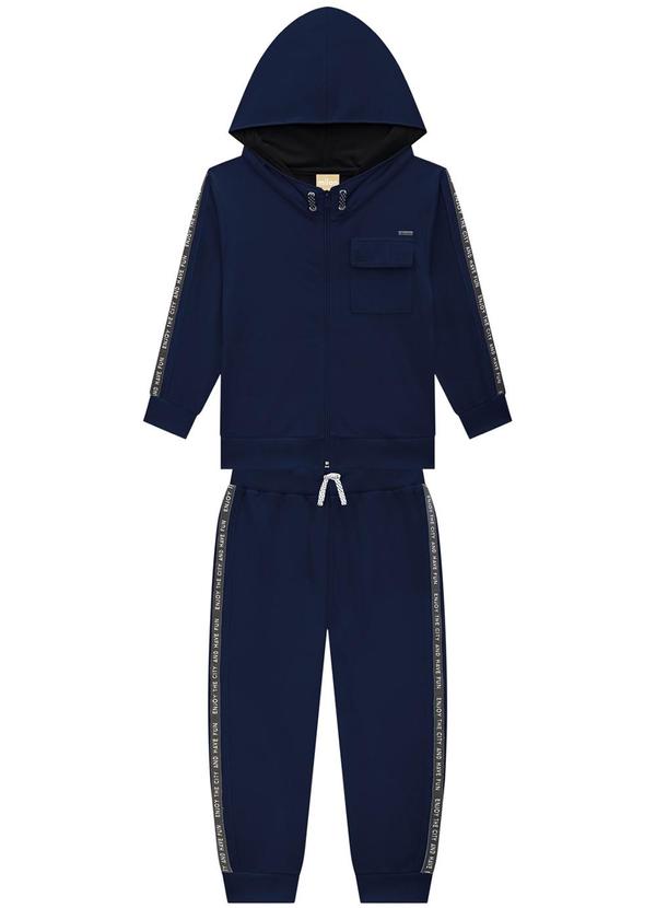 Milon - Conjunto Infantil Menino Lettering Azul