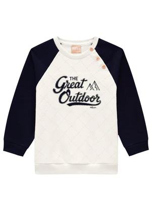 Milon - Conjunto Infantil Menino Lettering  Azul - MILON