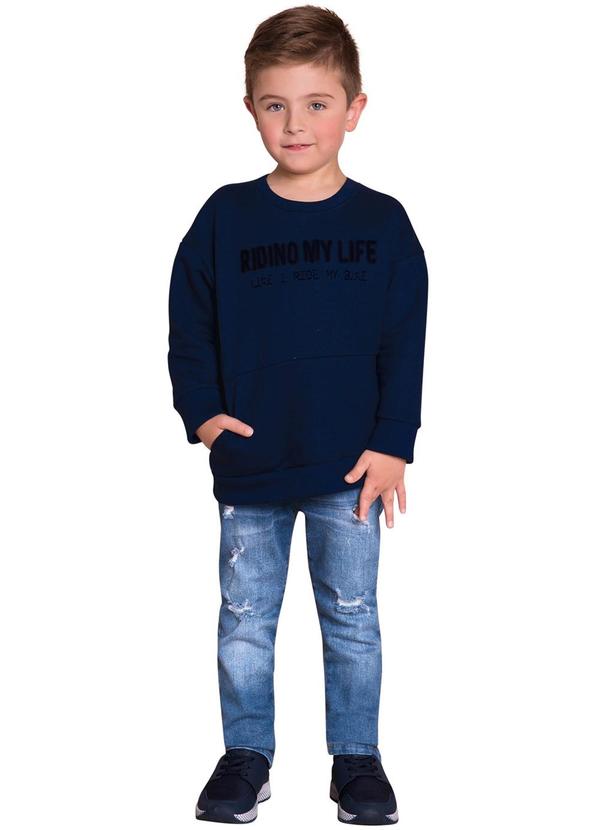 Milon - Conjunto Infantil Menino Lettering Azul