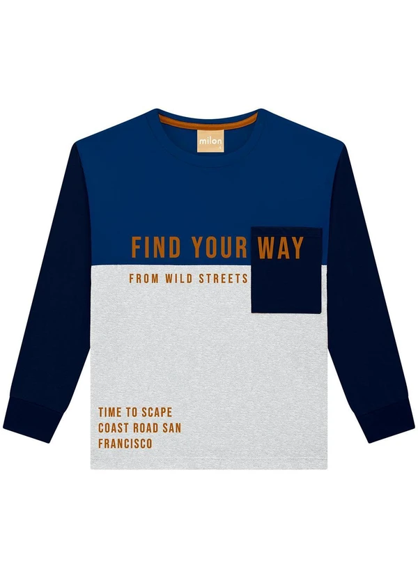 Milon - Conjunto Infantil Menino Lettering  Cinza 2