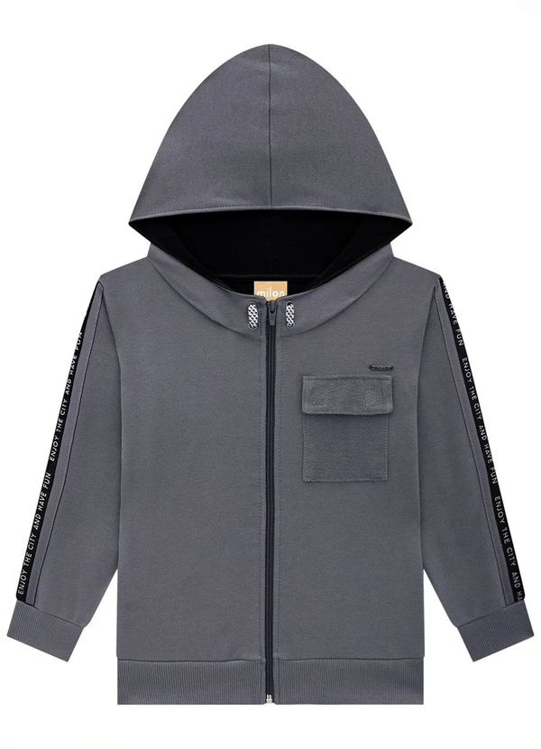 Milon - Conjunto Infantil Menino Lettering  Cinza 2