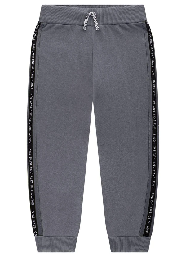 Milon - Conjunto Infantil Menino Lettering  Cinza 3